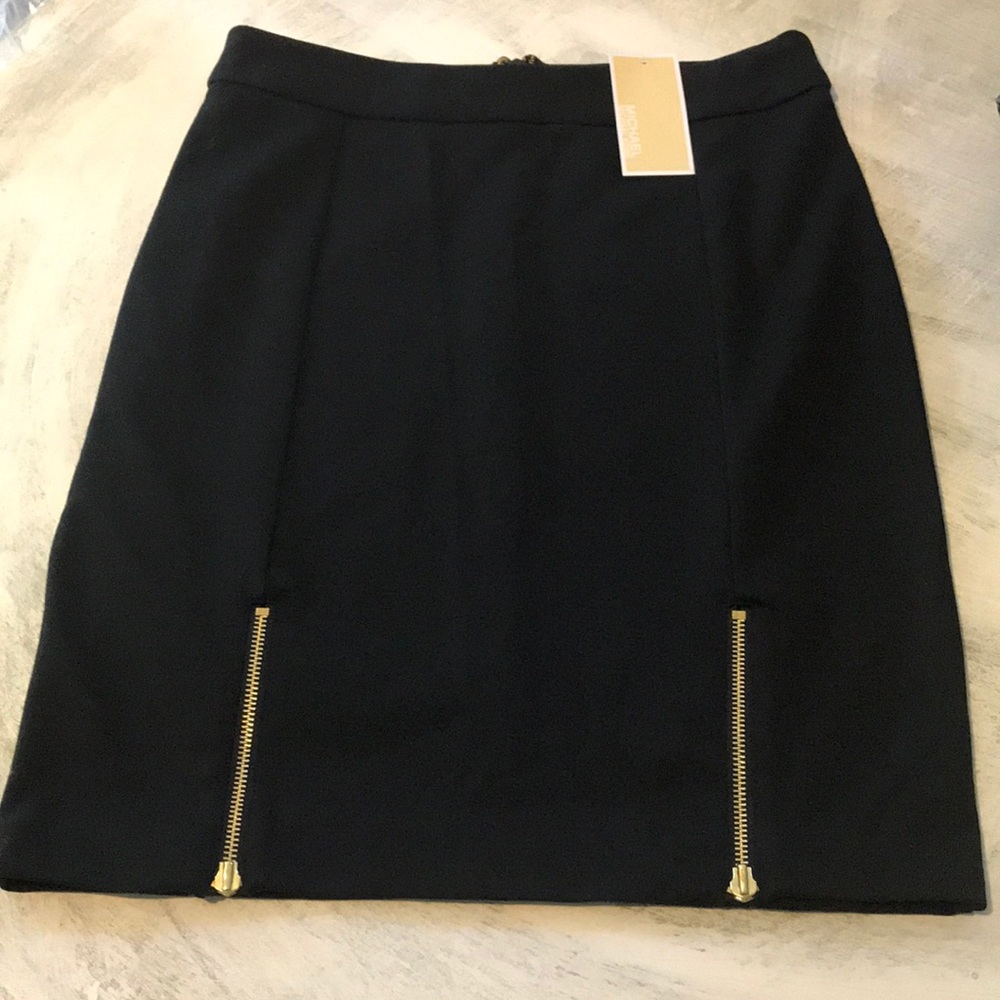 Michael Kors Skirt with 2 Gold Zippers Design